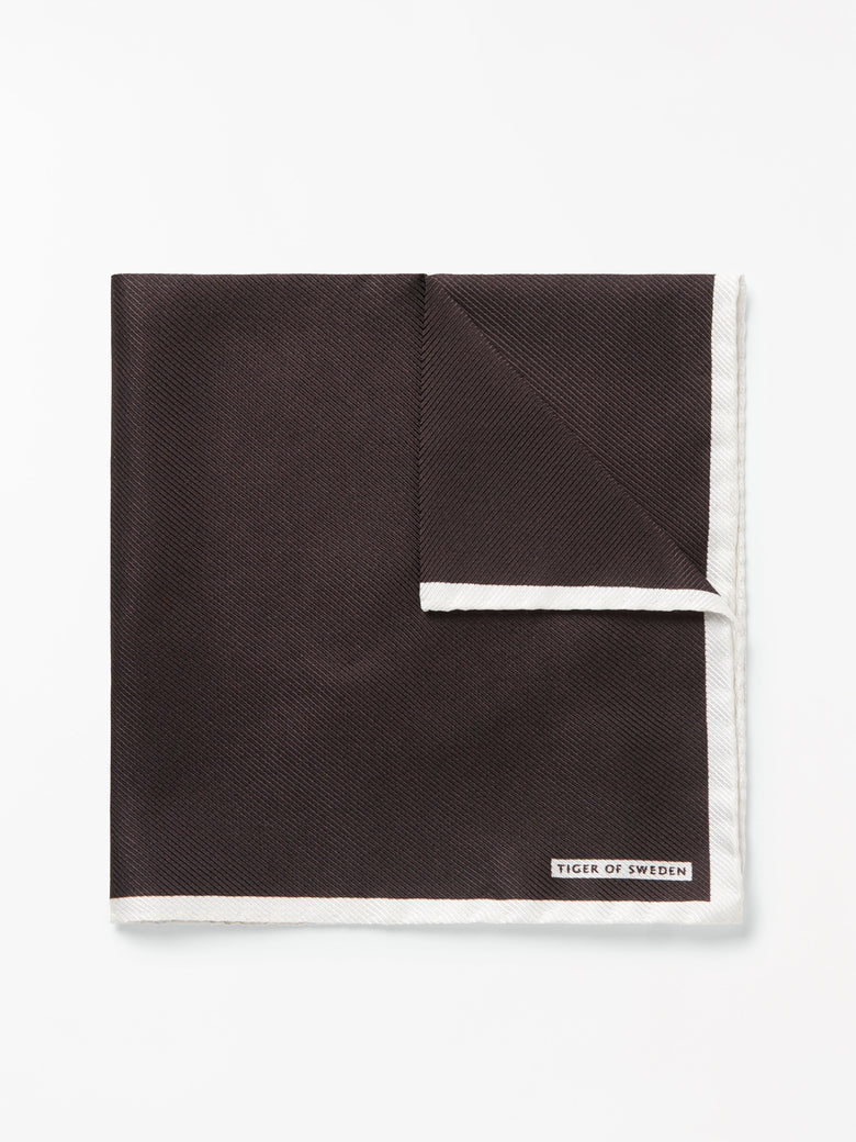Quadra Silk Handkerchief - Dark Brown