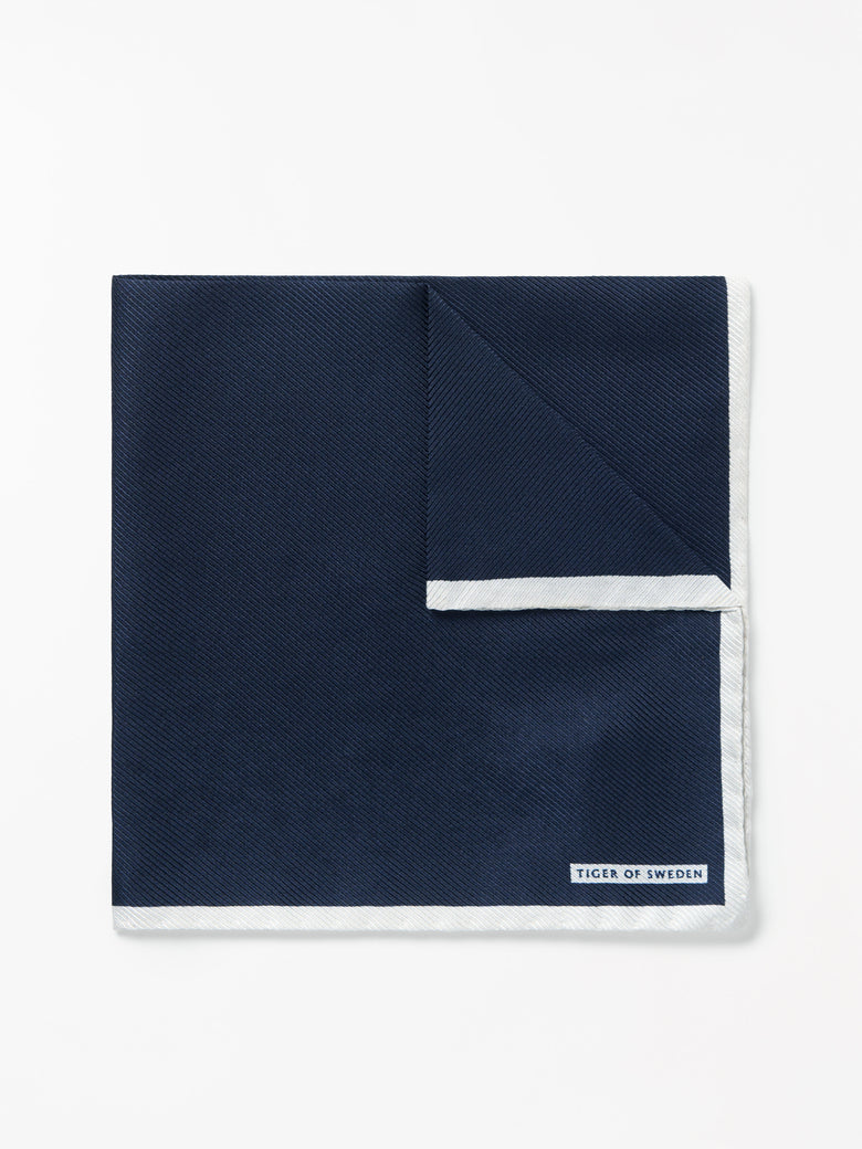 Quadra Silk Handkerchief - Dark Blue