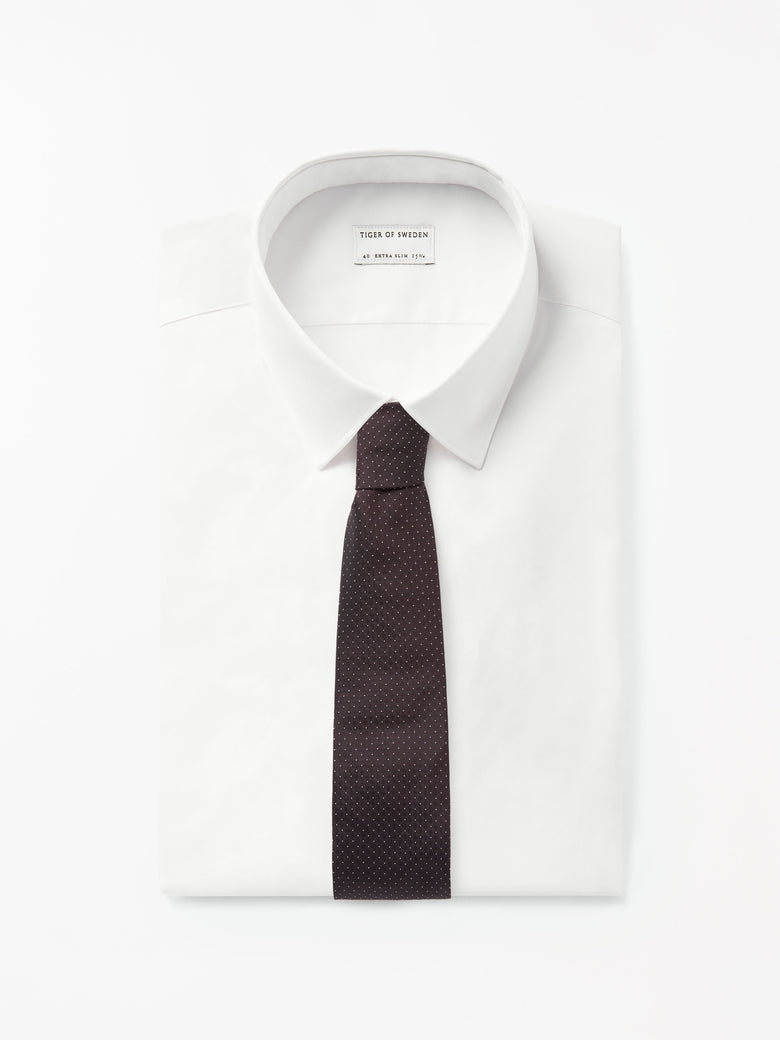 Septa Jacquard Dot Tie - Dark Purple