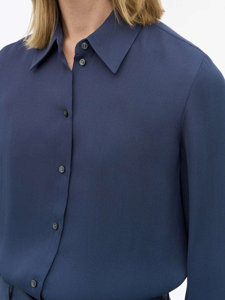 Camilla Classic Viscose Blouse - Blue