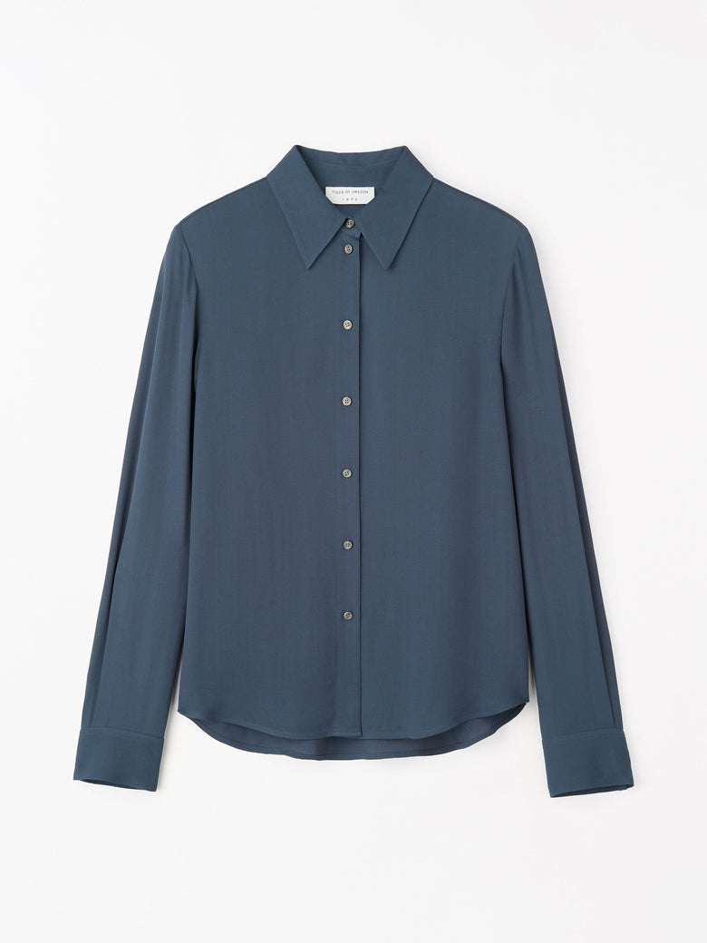 Camilla Classic Viscose Blouse - Blue