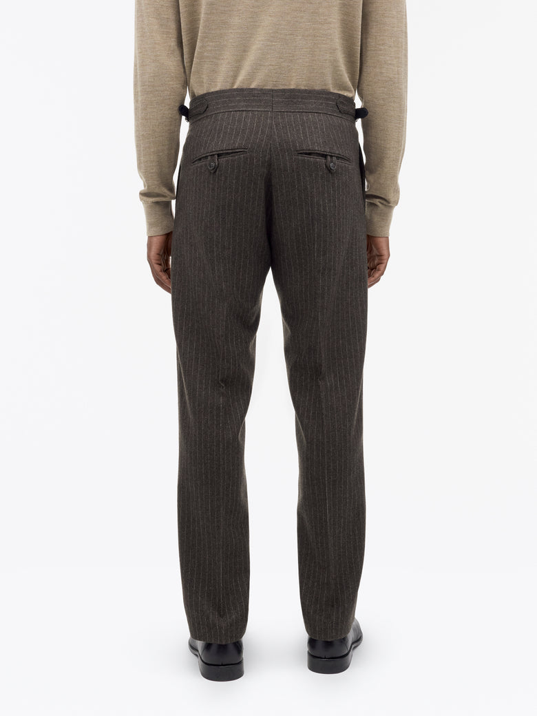 Tenuta Brushed Wool Trousers - Green