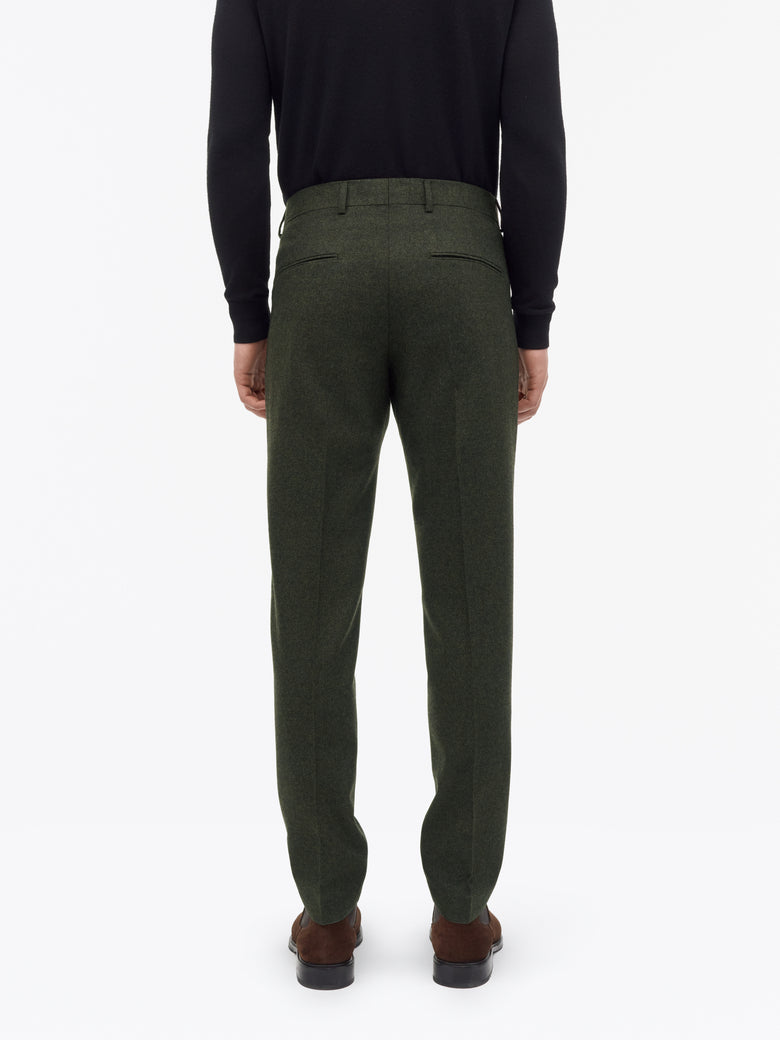 Tenuta Brushed Wool Trousers - Green