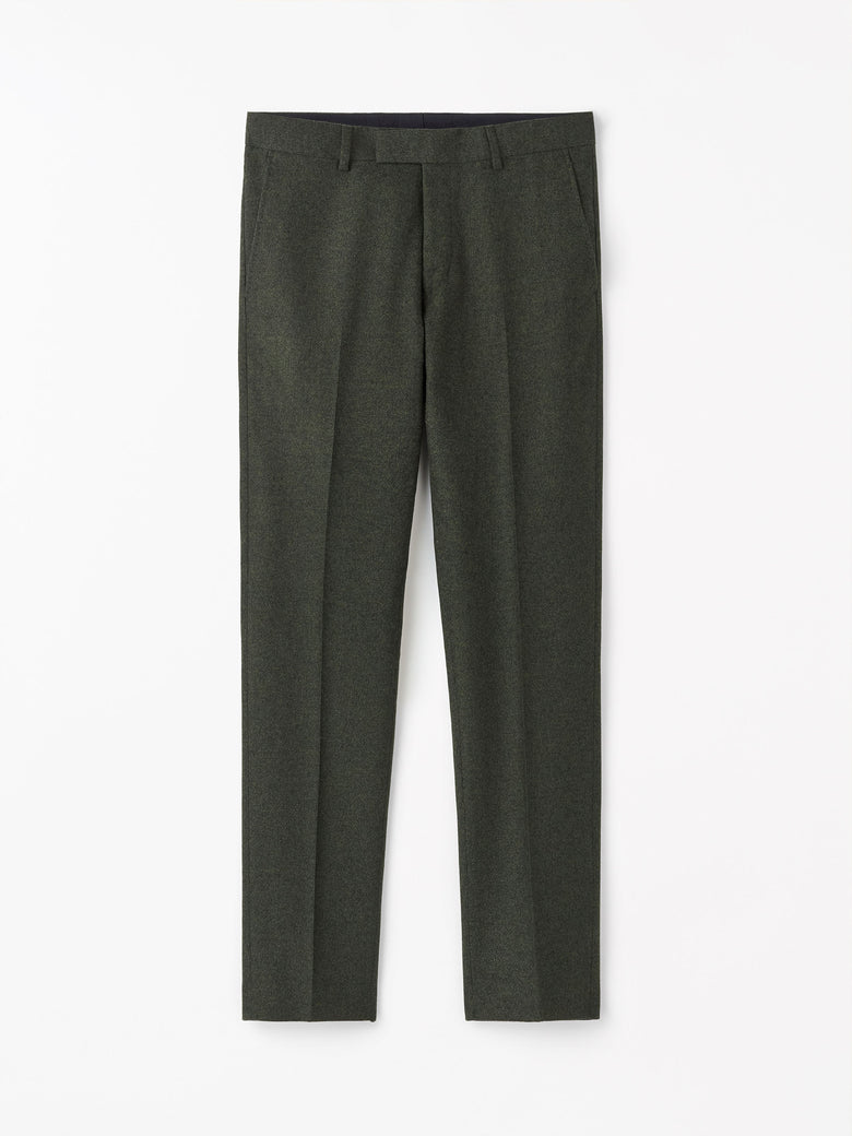 Tenuta Brushed Wool Trousers - Green