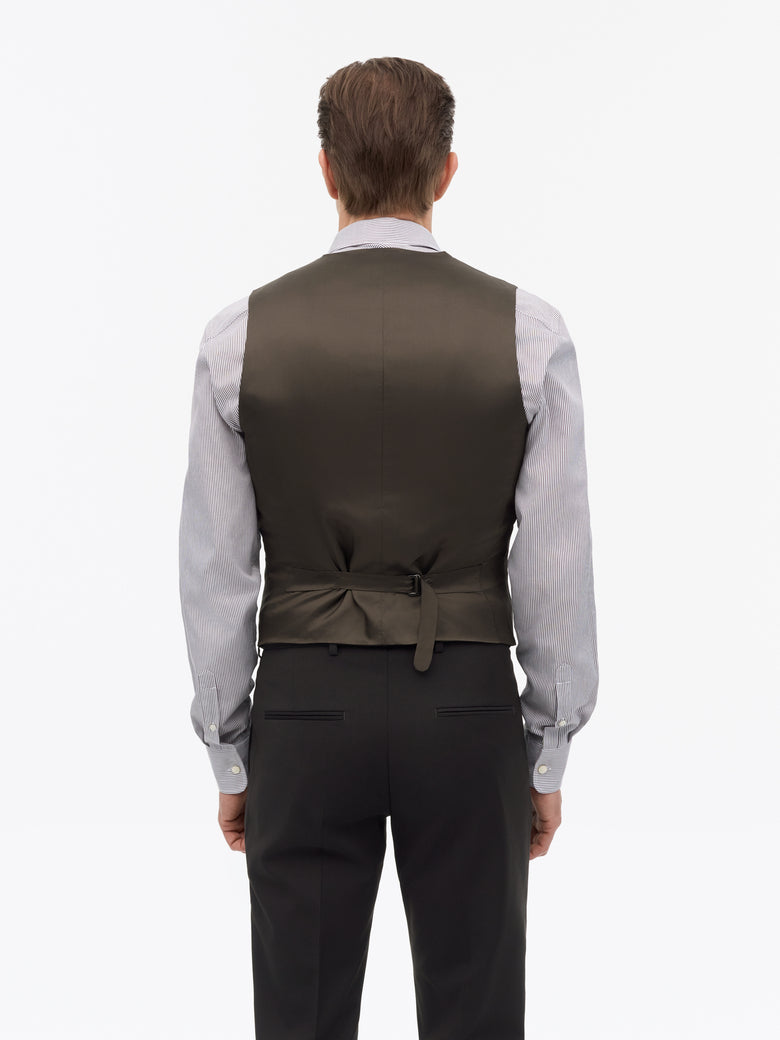 Gilet sur mesure Winston RWS – Marron foncé