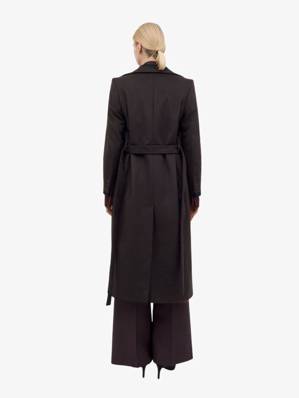 Rimina Wool Cashmere Coat -  Dark Brown