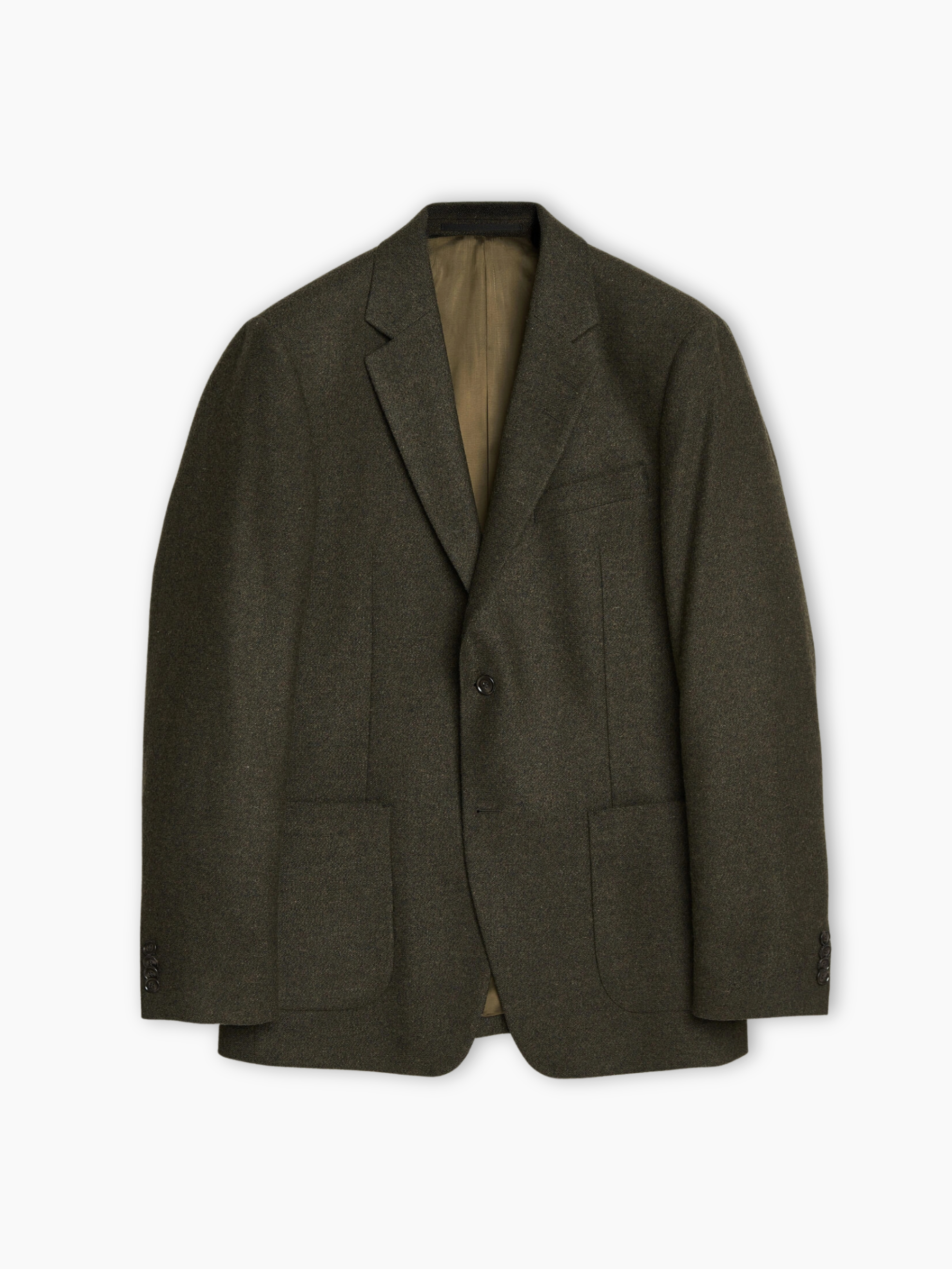 JUSTIN P Wool Blazer Jacket - MUTED CANOPY