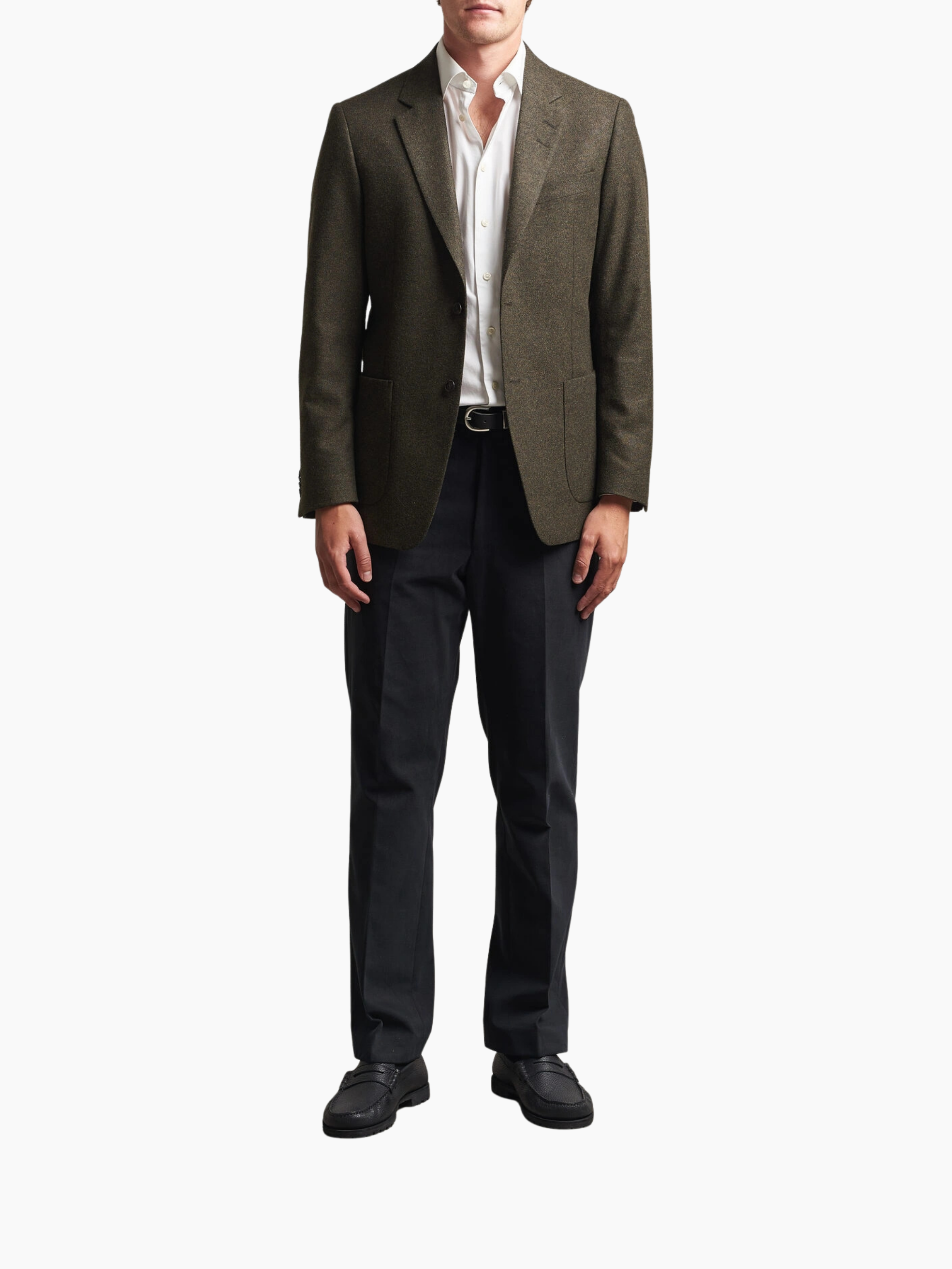 JUSTIN P Wool Blazer Jacket - MUTED CANOPY