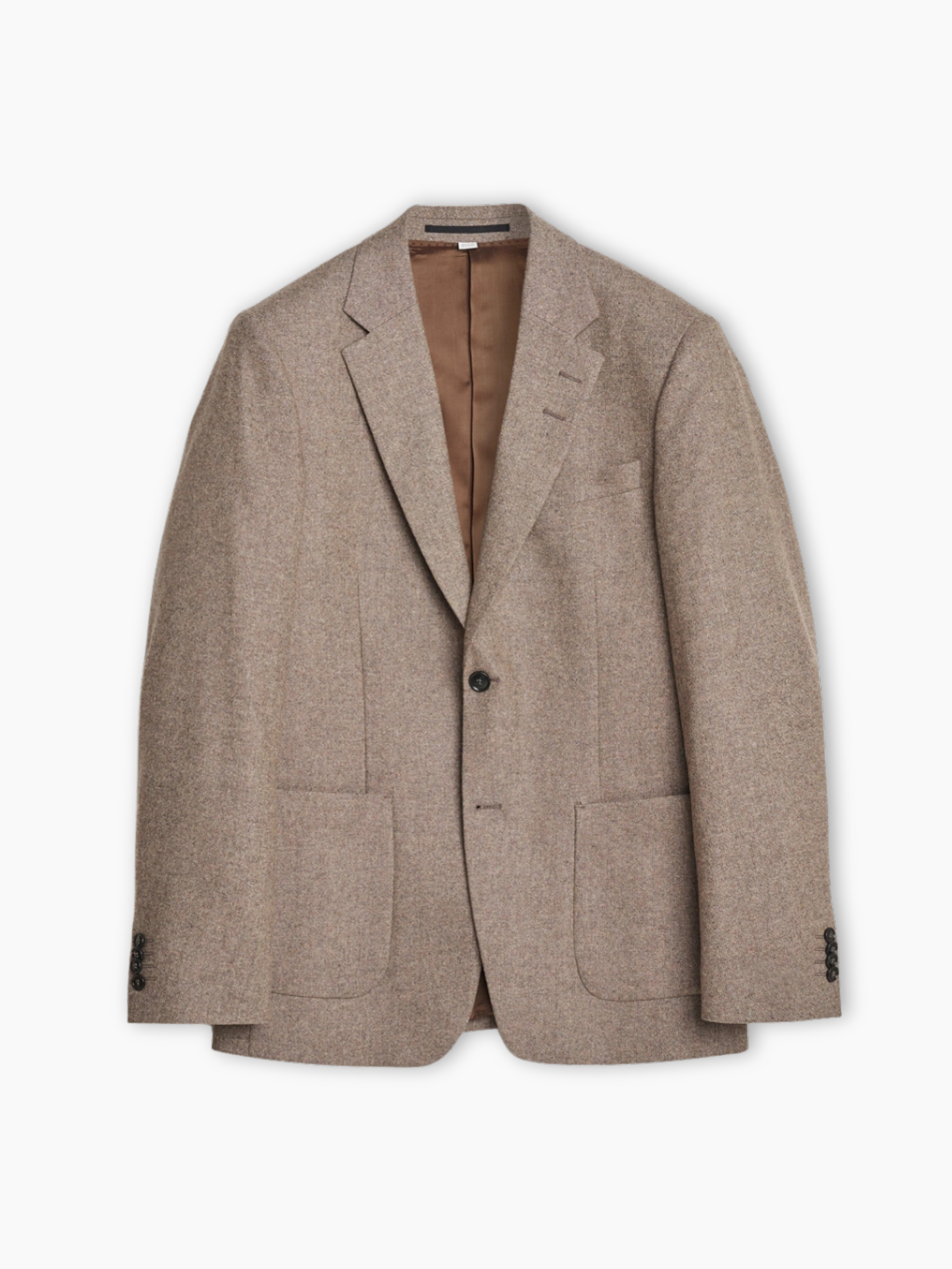 JUSTIN P Wool Blazer Jacket - BURLYWOOD