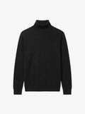 Extra Fine Merino Wool Turtleneck - Black