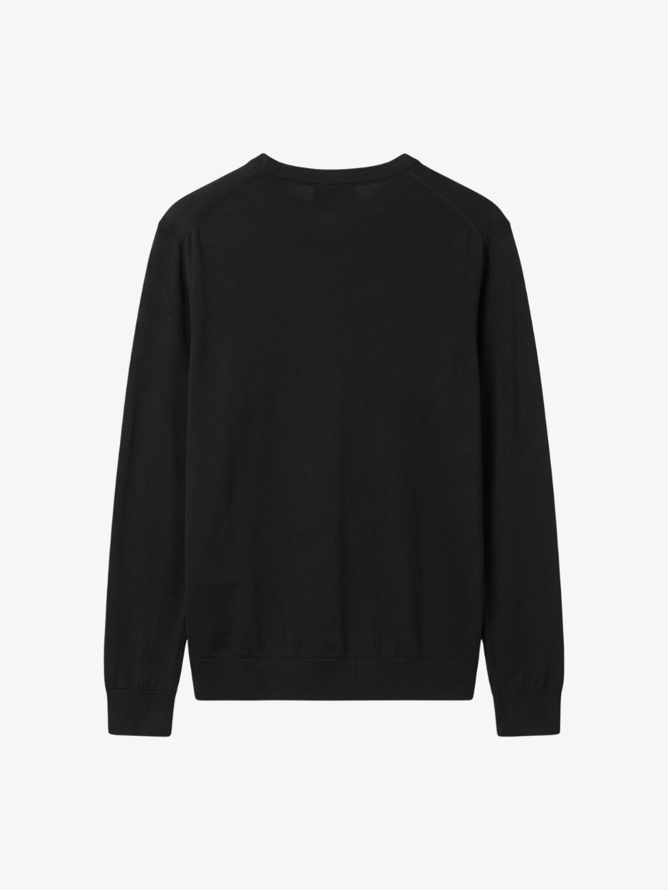 Extra Fine Merino Wool Crewneck - Black