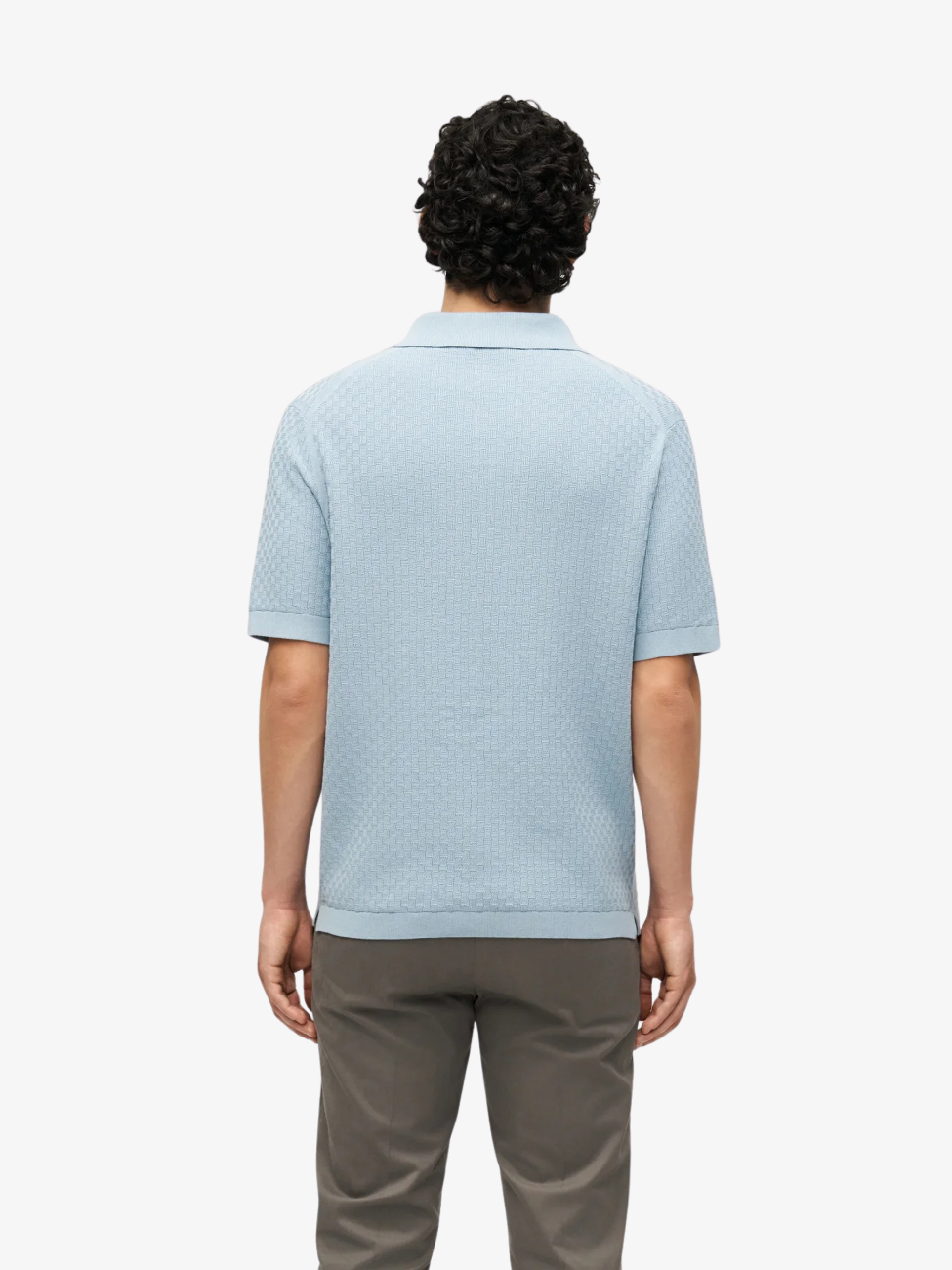 Eoin Structured Cotton Polo - Shady Blue