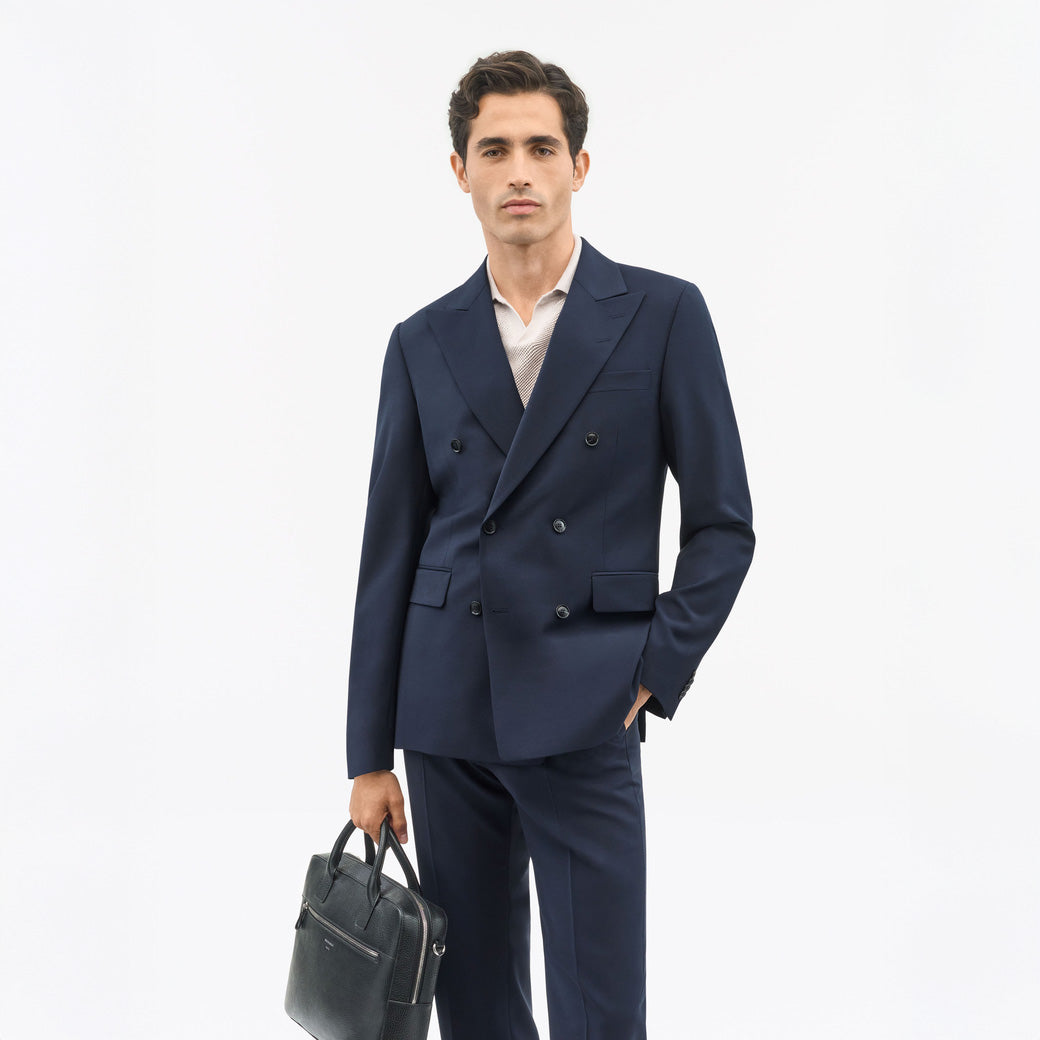Ease Double-Breasted Jacket - Light Ink