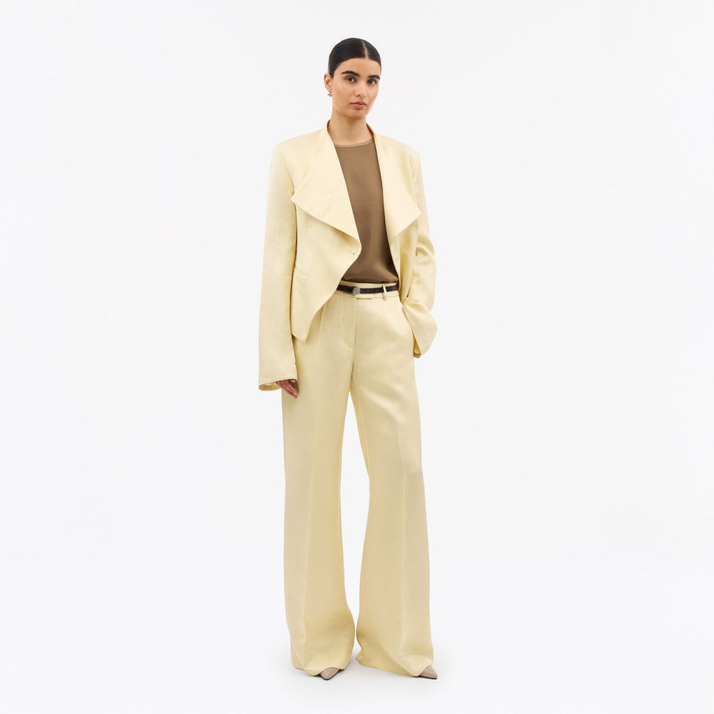 Hedvi Flared Trousers - Buttermilk Scotch Yellow