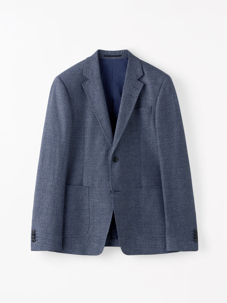 Justin HL Linen-Wool Jacket - Dusty Blue