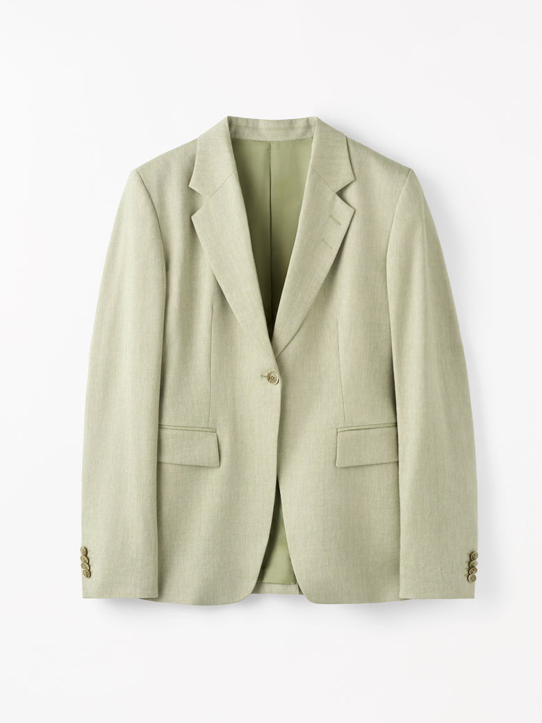 Narina Linen-Wool Jacket - Sage Wisdom