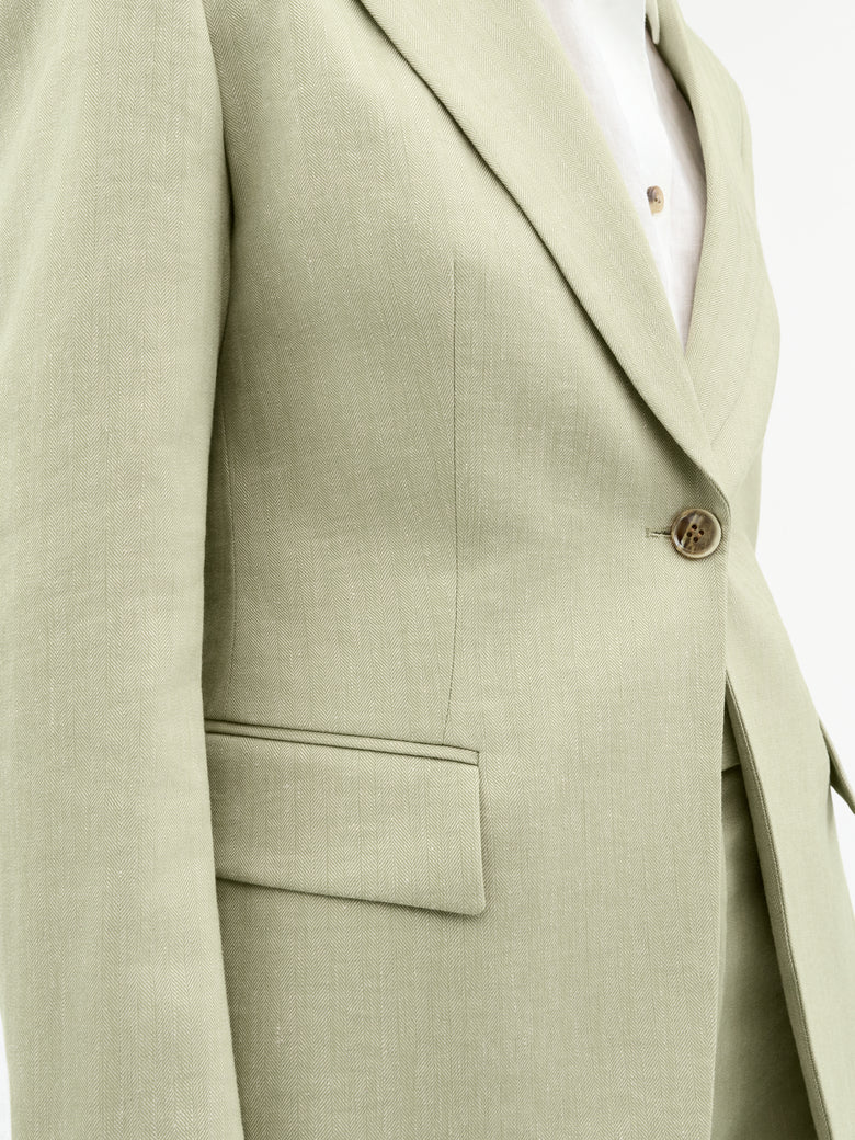 Narina Linen-Wool Jacket - Sage Wisdom