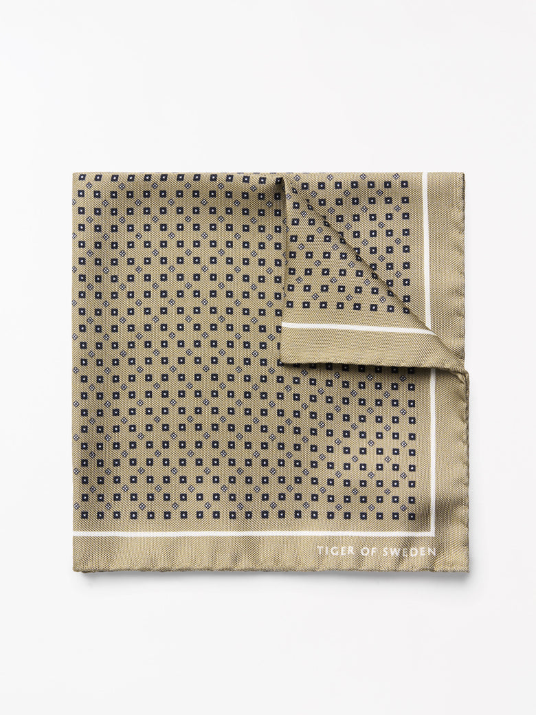 Quadra Patterned Handkerchief - Greige