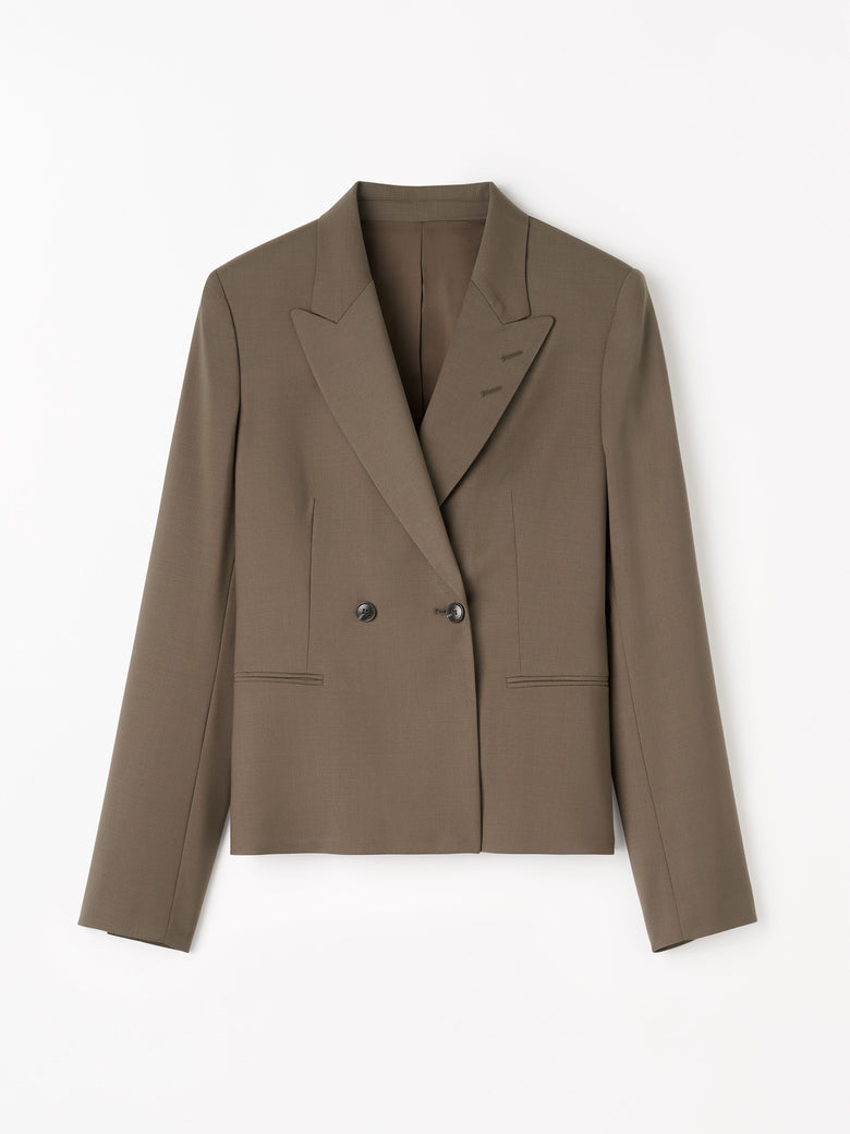Rita Double Breased Jacket - Sawgrass Brown