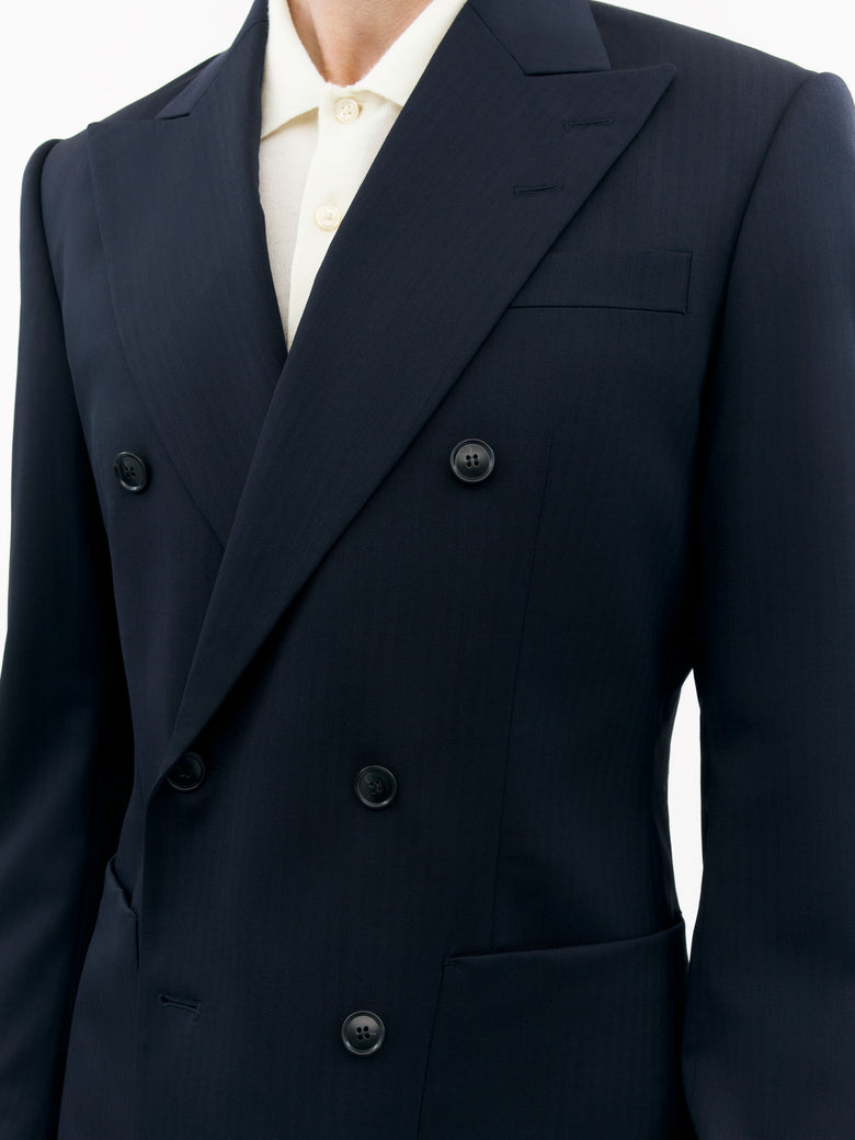 Joachim Double-Breasted Jacket - Dark Ink