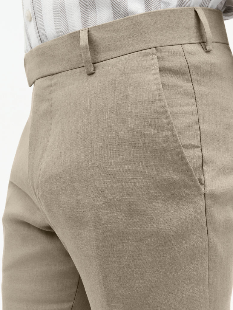 Tense Tapered Linen Trousers - Auburne Glaze