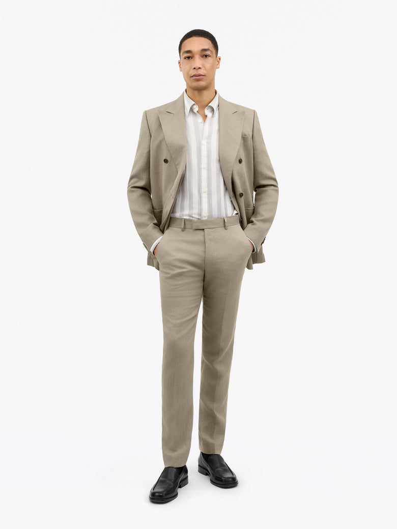 Tense Tapered Linen Trousers - Auburne Glaze