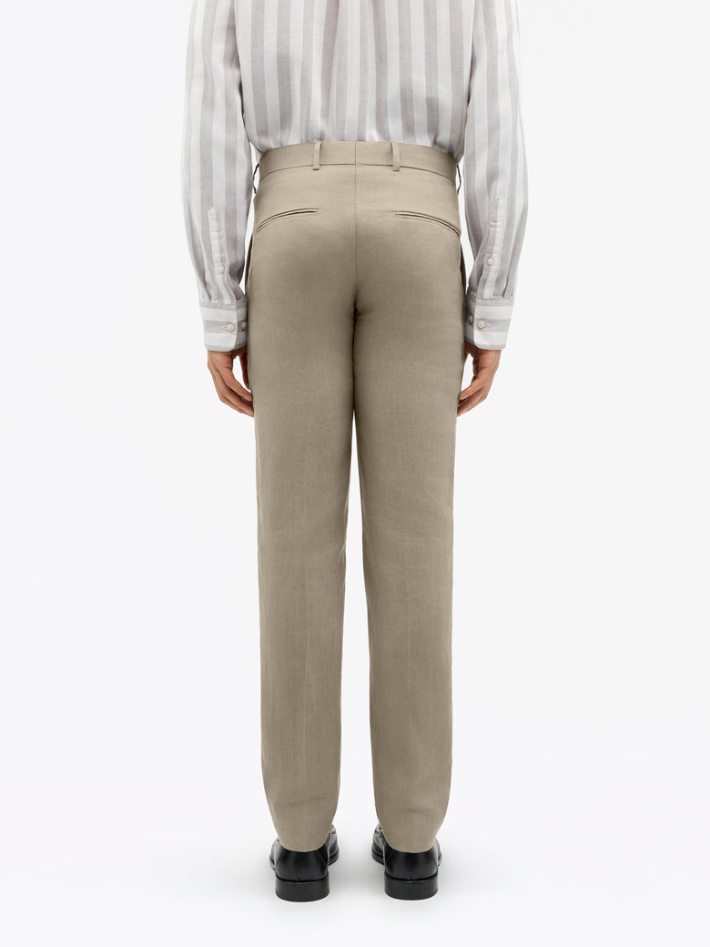 Tense Tapered Linen Trousers - Auburne Glaze